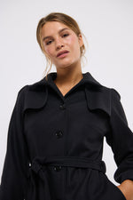 Tolsing Long Jolene Jacket / Black Wool