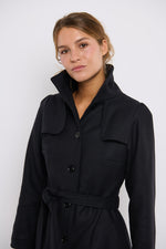 Tolsing Long Jolene Jacket / Black Wool