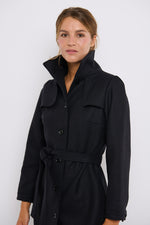 Tolsing Long Jolene Jacket / Black Wool