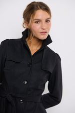 Tolsing Long Jolene Jacket / Black Wool