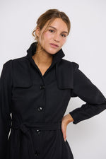 Tolsing Long Jolene Jacket / Black Wool