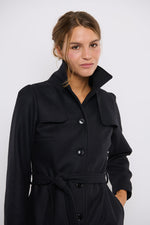 Tolsing Long Jolene Jacket / Black Wool