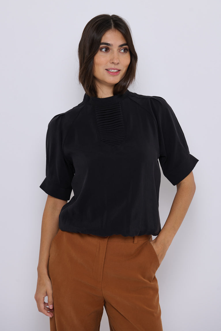 Tolsing Tie Vendeskjorte / Black Cupro