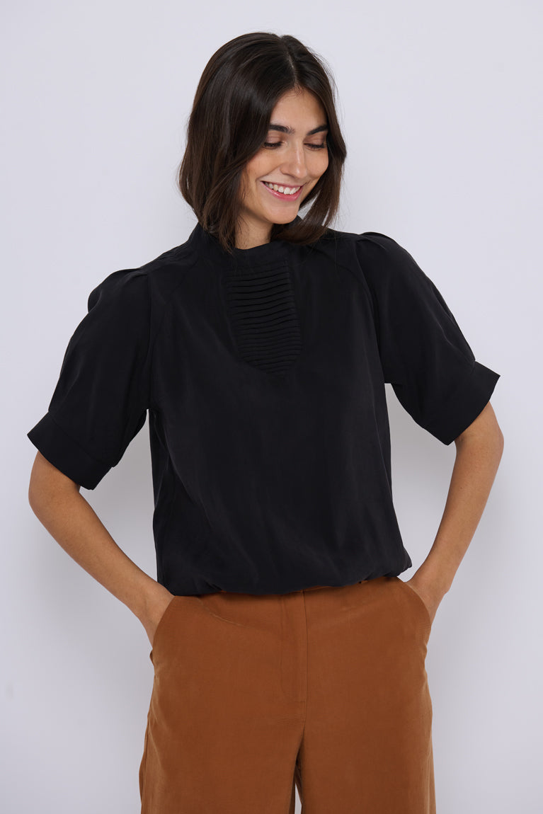 Tolsing Tie Vendeskjorte / Black Cupro