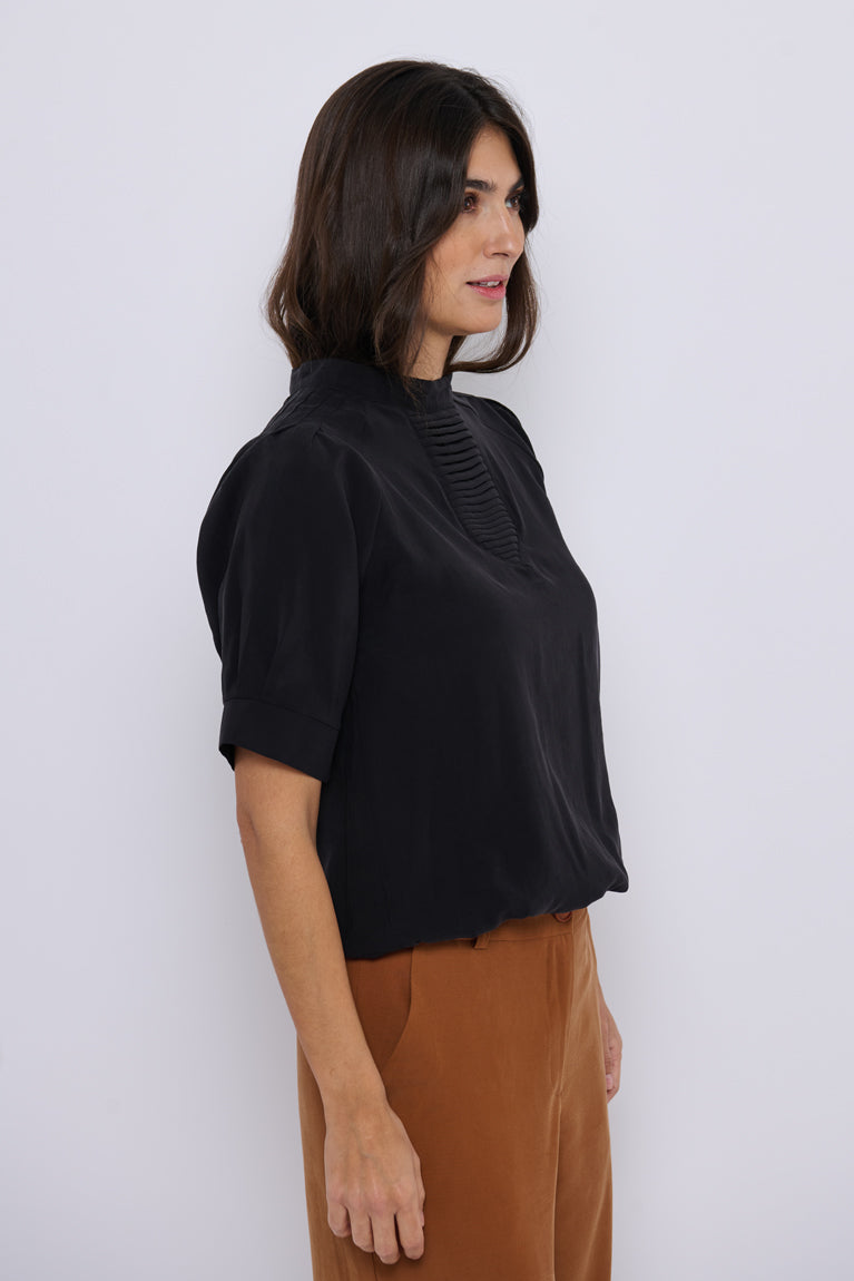 Tolsing Tie Vendeskjorte / Black Cupro