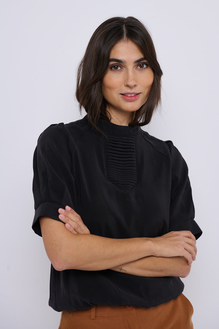 Tolsing Tie Vendeskjorte / Black Cupro