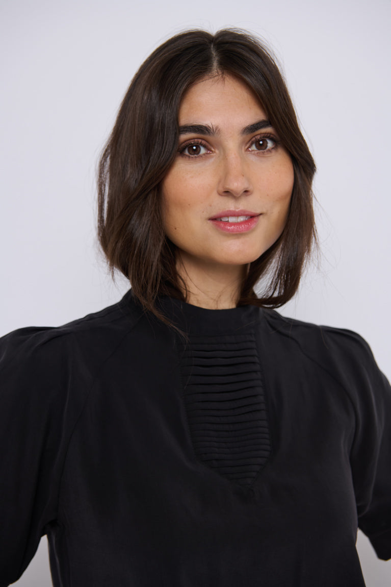 Tolsing Tie Vendeskjorte / Black Cupro