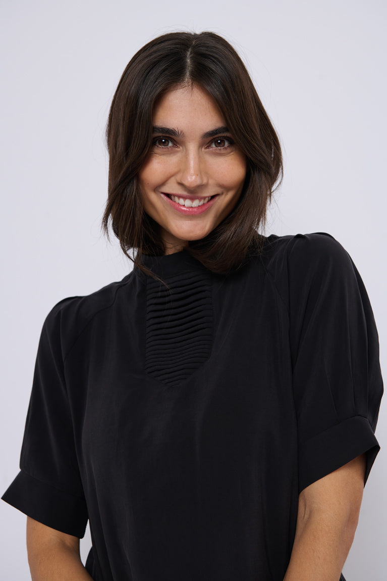 Tolsing Tie Vendeskjorte / Black Cupro