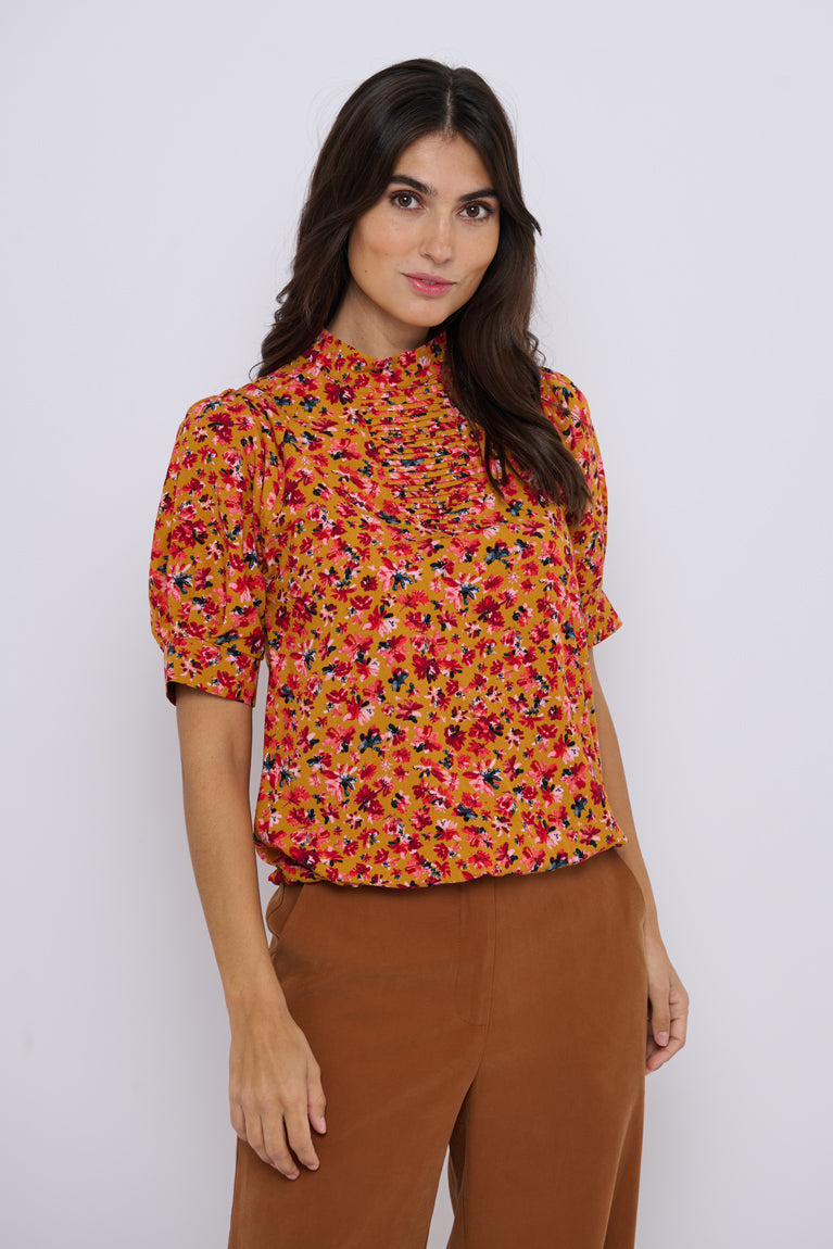 Tolsing Tie Vendeskjorte / Yellow Flowers