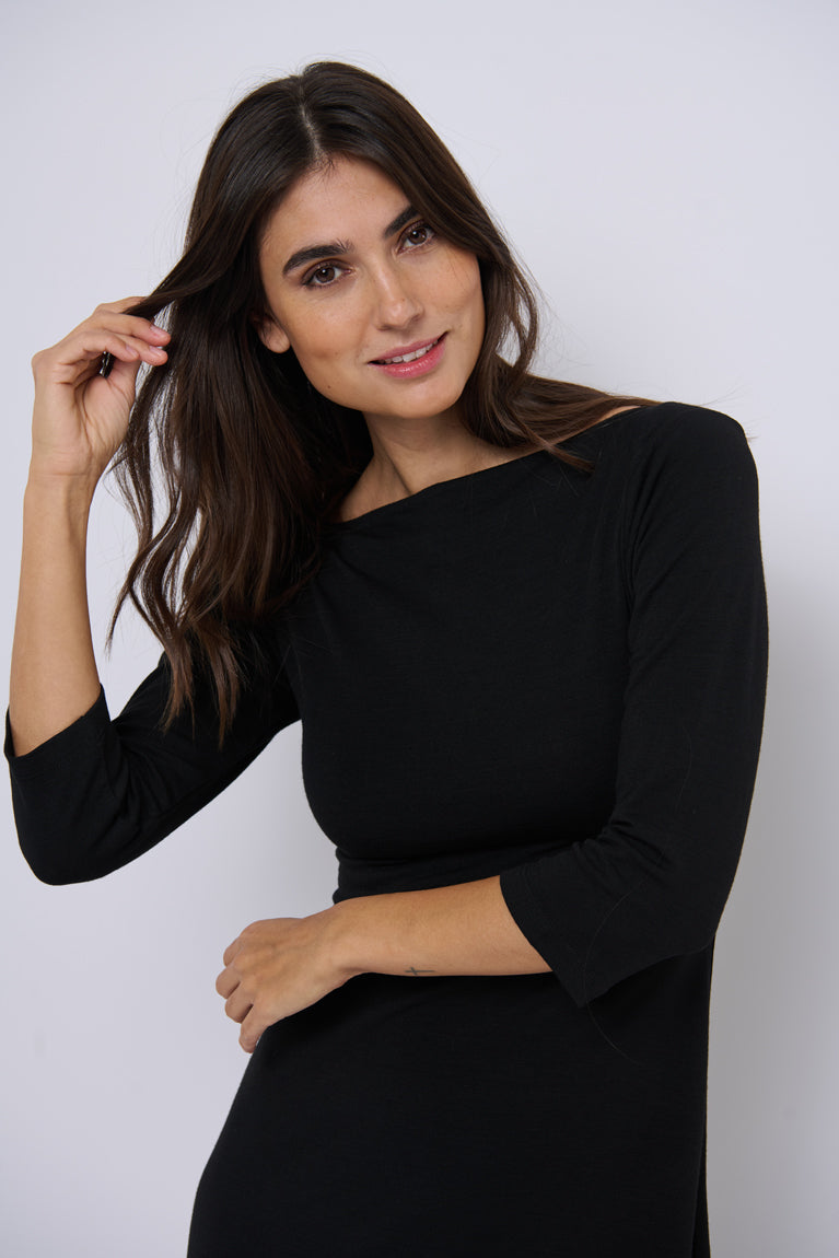 Tolsing Sienna Dress / Black Wool