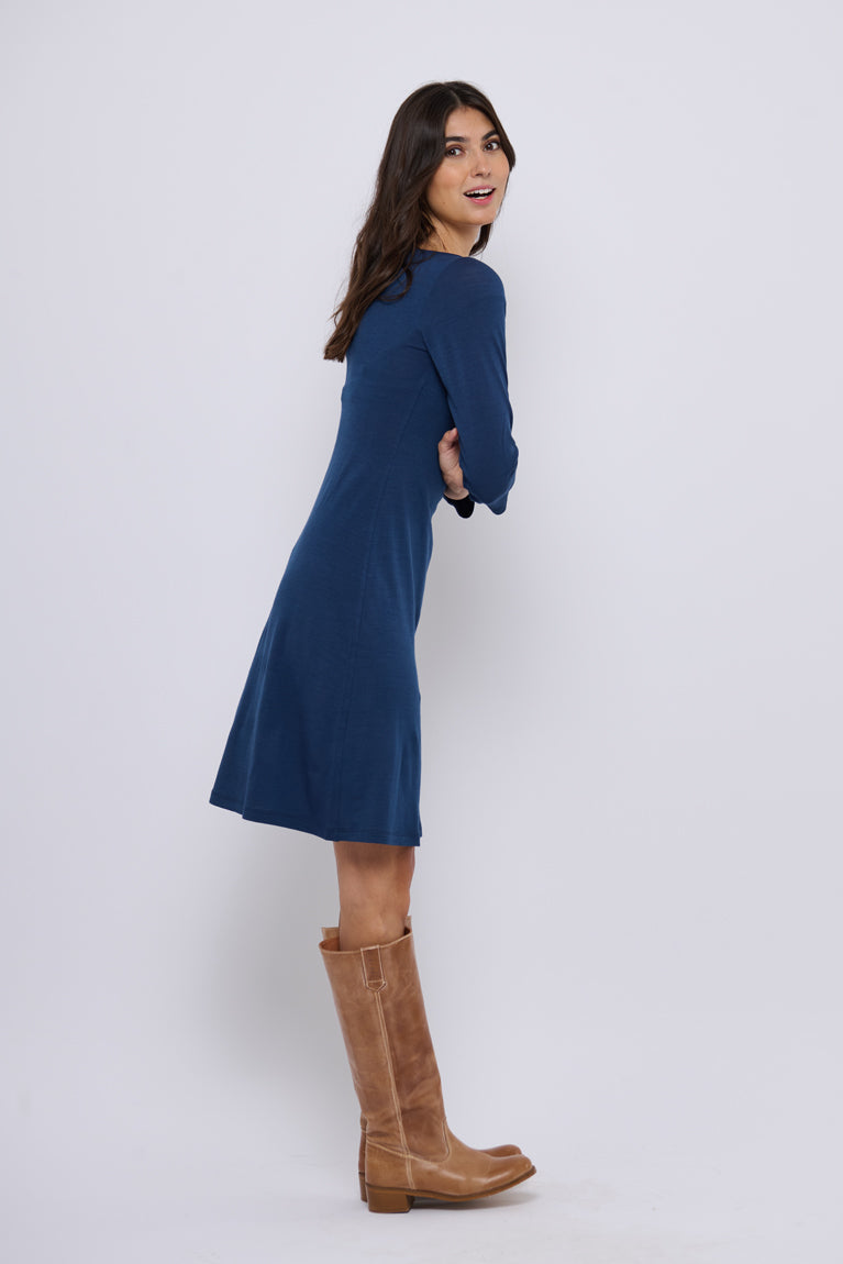 Tolsing Sienna Dress / Blue Wool
