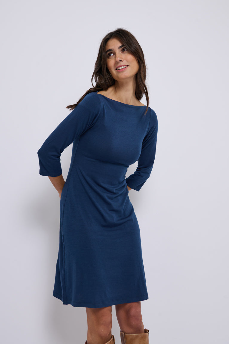 Tolsing Sienna Dress / Blue Wool