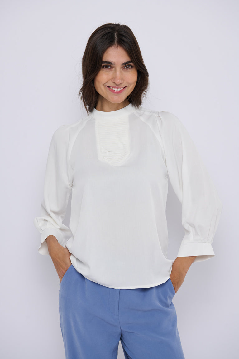 Tolsing Tine Vendeskjorte / White