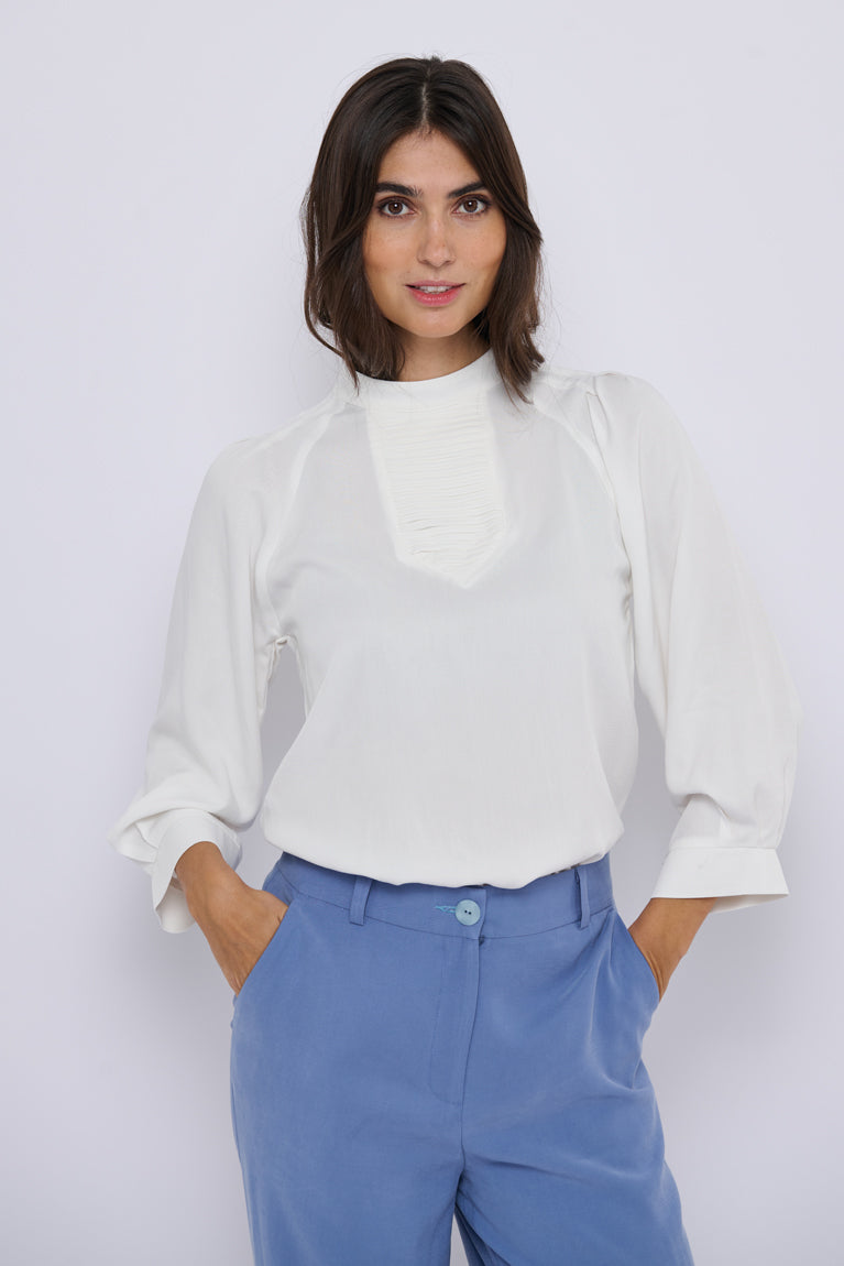 Tolsing Tine Vendeskjorte / White