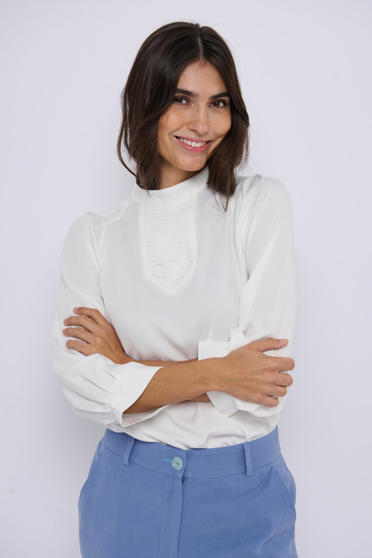 Tolsing Tine Vendeskjorte / White