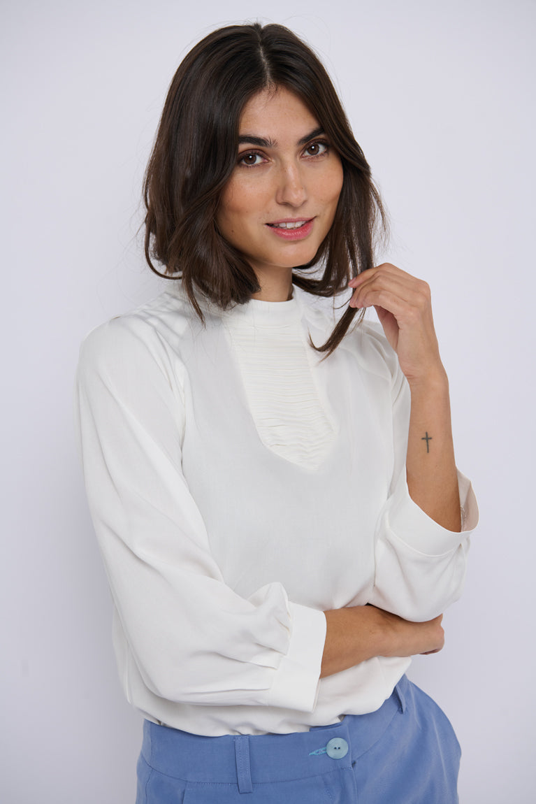 Tolsing Tine Vendeskjorte / White