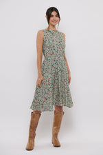 Tolsing Carol Skirt / Petroleum Flowers