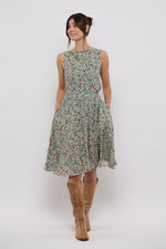Tolsing Carol Skirt / Petroleum Flowers