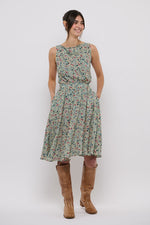 Tolsing Carol Skirt / Petroleum Flowers