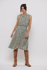 Tolsing Carol Skirt / Petroleum Flowers