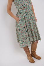 Tolsing Carol Skirt / Petroleum Flowers