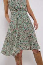 Tolsing Carol Skirt / Petroleum Flowers