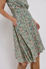 Tolsing Carol Skirt / Petroleum Flowers