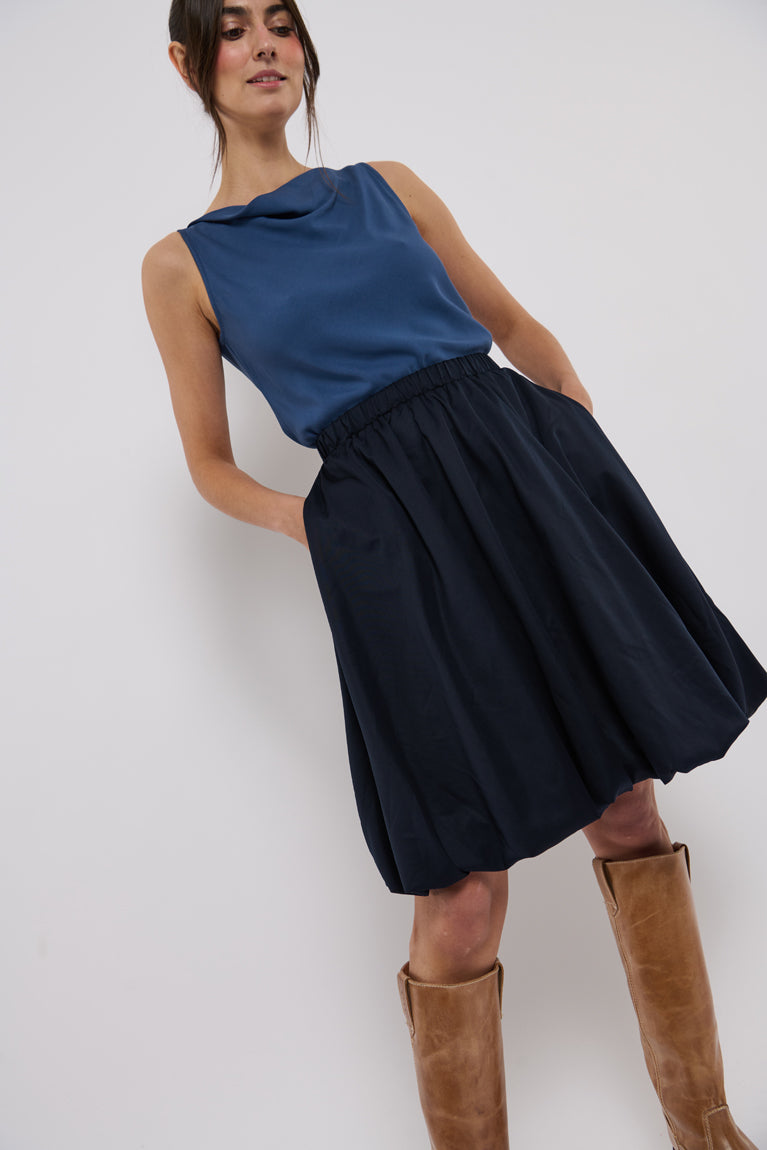 Tolsing Bella Balloon Skirt / Dark Navy