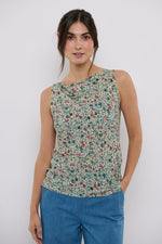 Tolsing Vienna Top / Petroleum Flowers