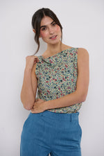 Tolsing Vienna Top / Petroleum Flowers