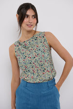 Tolsing Vienna Top / Petroleum Flowers
