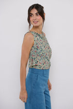 Tolsing Vienna Top / Petroleum Flowers