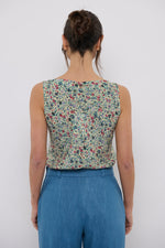 Tolsing Vienna Top / Petroleum Flowers