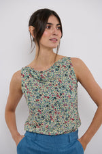 Tolsing Vienna Top / Petroleum Flowers