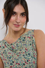 Tolsing Vienna Top / Petroleum Flowers