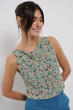 Tolsing Vienna Top / Petroleum Flowers