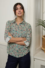 Tolsing Marie Skjorte / Petroleum Flowers