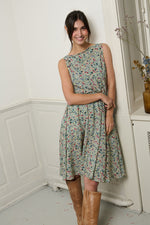 Tolsing Carol Skirt / Petroleum Flowers