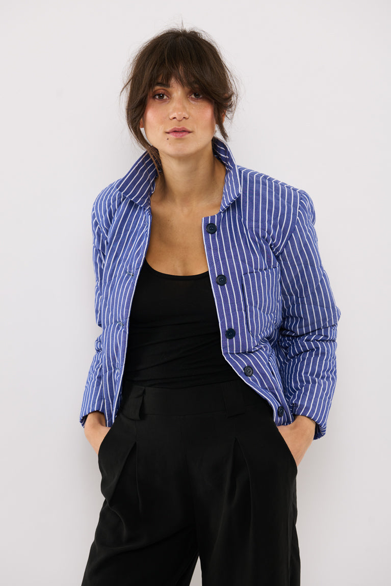 Tolsing Naja work Jacket / Quilted Stripes