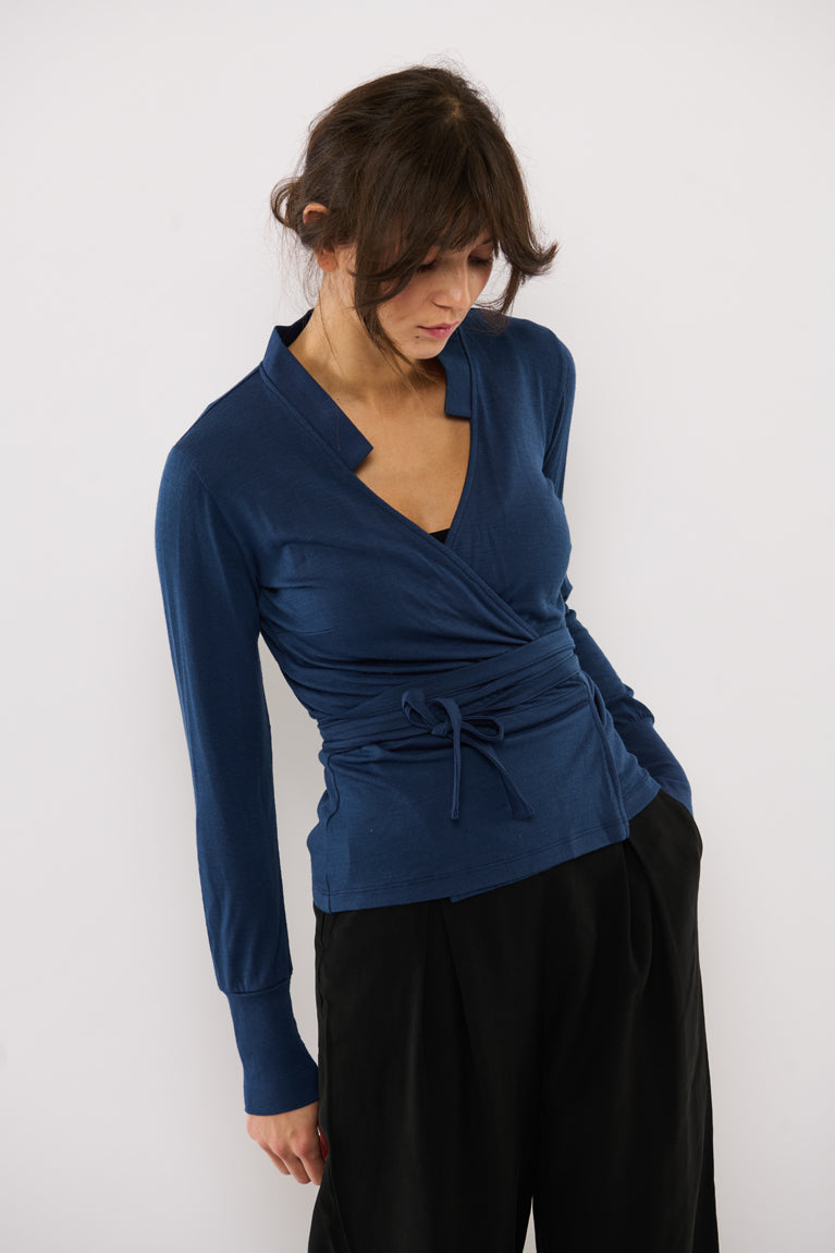 Tolsing Vera Slåom Bluse / Blue Wool