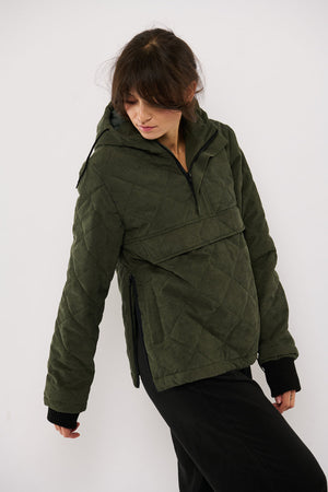 Tolsing Anorak / Dusty Green Velvet ( Water Resistant)