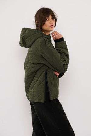 Tolsing Anorak / Dusty Green Velvet ( Water Resistant)