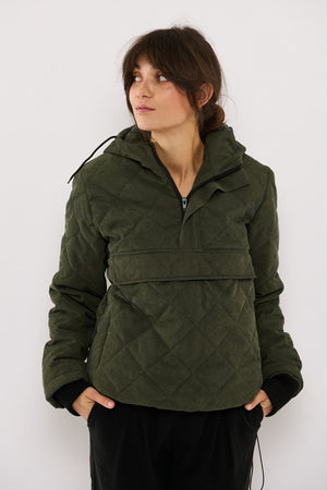 Tolsing Anorak / Dusty Green Velvet ( Water Resistant)