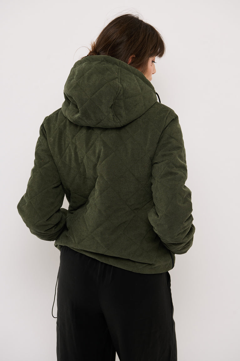 Tolsing Anorak / Dusty Green Velvet ( Water Resistant)