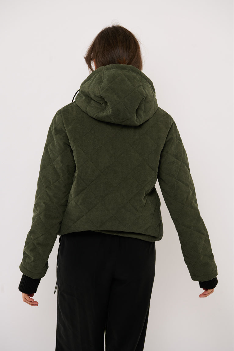 Tolsing Anorak / Dusty Green Velvet ( Water Resistant)