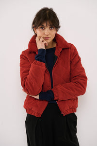 Tolsing Thilde Bomber Jacket / Dusty Red velvet ( Water Resistant)