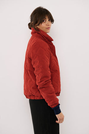 Tolsing Thilde Bomber Jacket / Dusty Red velvet ( Water Resistant)