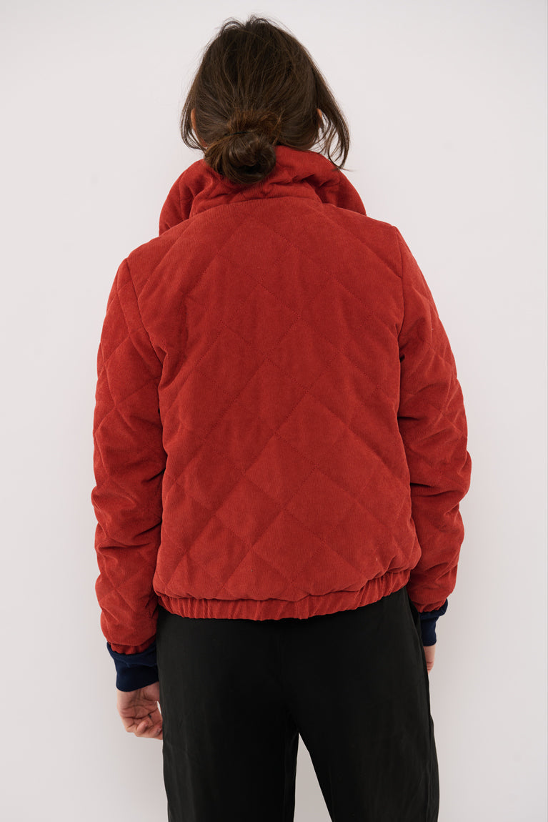 Tolsing Thilde Bomber Jacket / Dusty Red velvet ( Water Resistant)