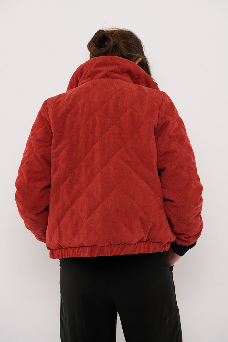 Tolsing Thilde Bomber Jacket / Dusty Red velvet ( Water Resistant)