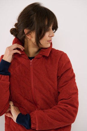 Tolsing Thilde Bomber Jacket / Dusty Red velvet ( Water Resistant)